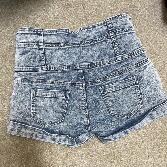 High Waisted Jean Shorts - Picture 2 of 3